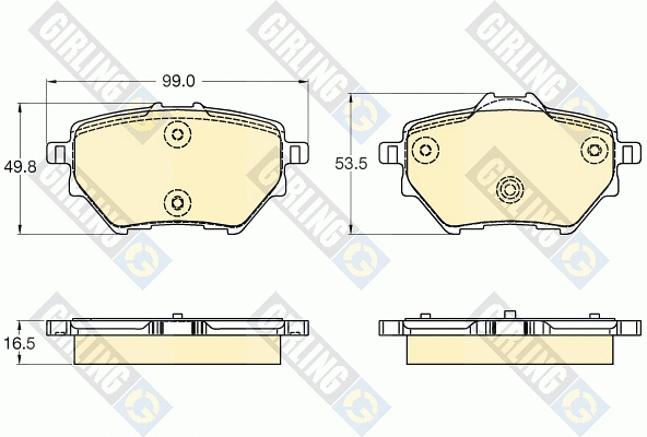 Brake Pad Set, disc brake (6120364)