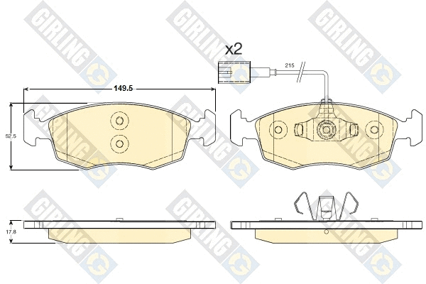 Brake Pad Set, disc brake (6119002)