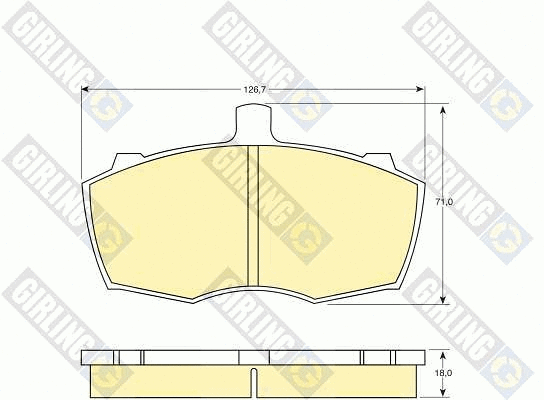 Brake Pad Set, disc brake (6107601)
