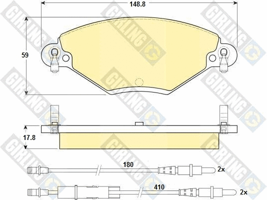 Brake Pad Set, disc brake (6114484)