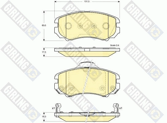 Brake Pad Set, disc brake (6133869)