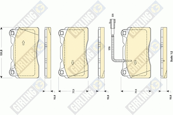 Brake Pad Set, disc brake (6118719)