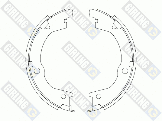 Brake Shoe Set, parking brake (5188291)
