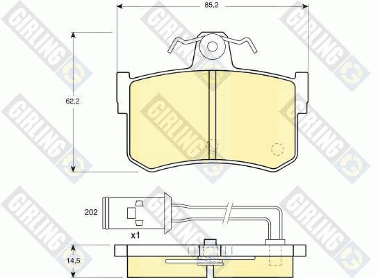 Brake Pad Set, disc brake (6104869)