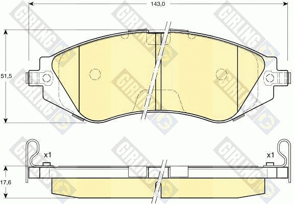 Brake Pad Set, disc brake (6131719)