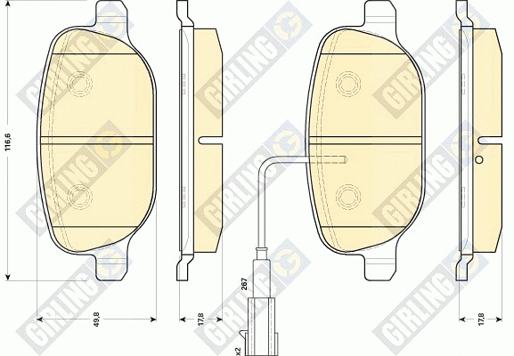 Brake Pad Set, disc brake (6118511)