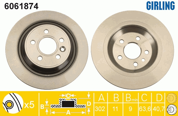 Brake Disc (6061874)