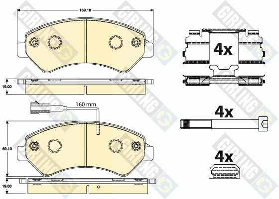 Brake Pad Set, disc brake (6120725)