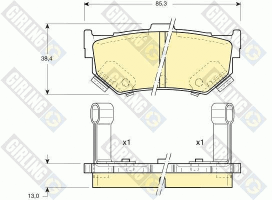 Brake Pad Set, disc brake (6108849)