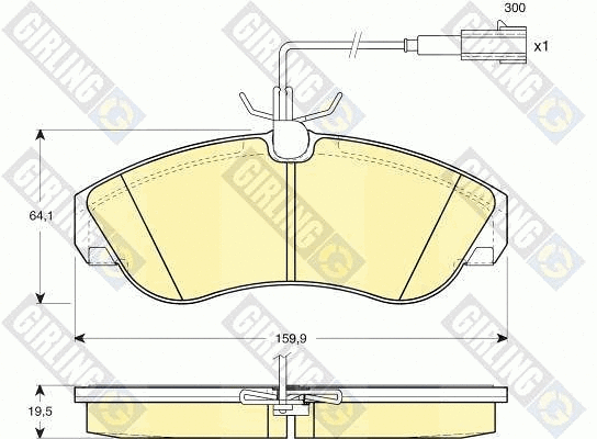 Brake Pad Set, disc brake (6114261)