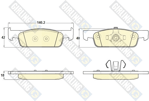 Brake Pad Set, disc brake (6120162)
