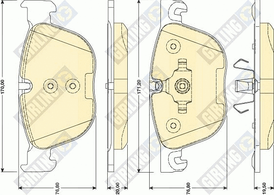 Brake Pad Set, disc brake (6117262)