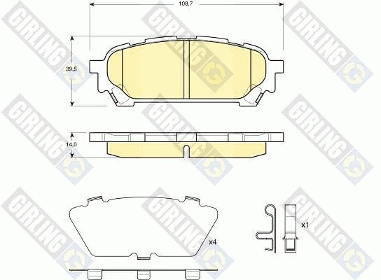 Brake Pad Set, disc brake (6133959)