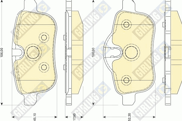Brake Pad Set, disc brake (6118271)