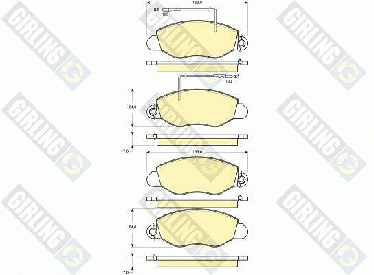Brake Pad Set, disc brake (6133544)