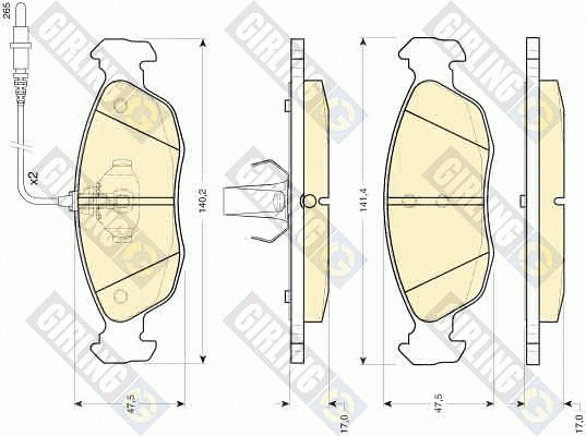 Brake Pad Set, disc brake (6111042)