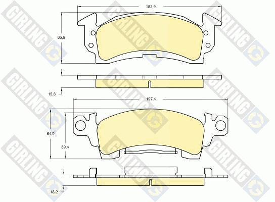 Brake Pad Set, disc brake (6107425)