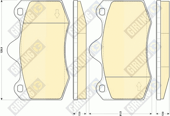 Brake Pad Set, disc brake (6118529)