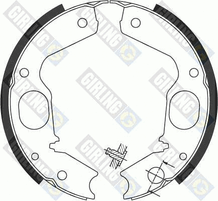 Brake Shoe Set, parking brake (5186959)