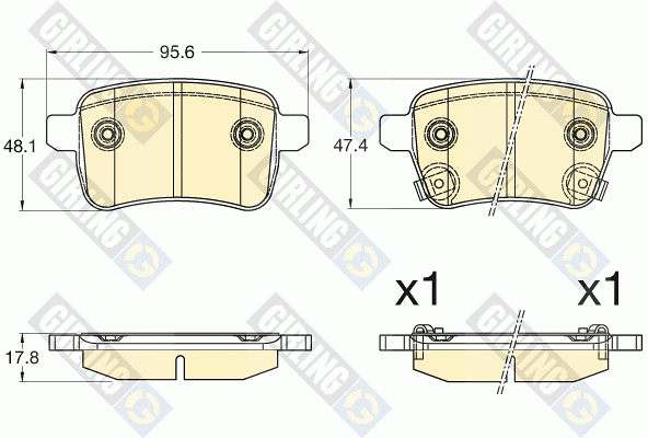 Brake Pad Set, disc brake (6120321)