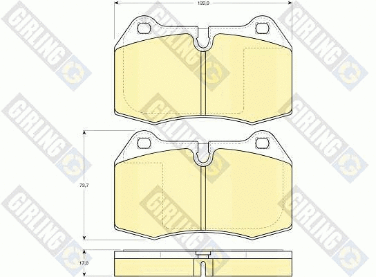 Brake Pad Set, disc brake (6112699)