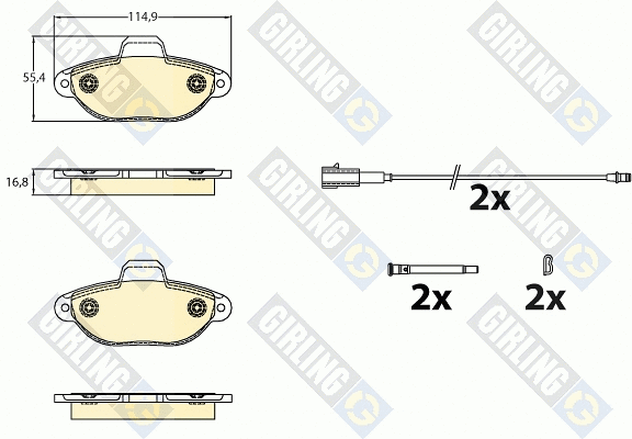 Brake Pad Set, disc brake (6121413)