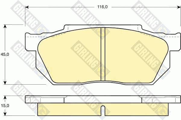 Brake Pad Set, disc brake (6103589)