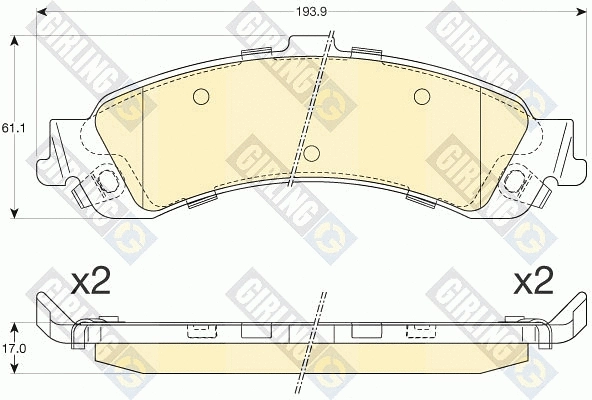 Brake Pad Set, disc brake (6144546)