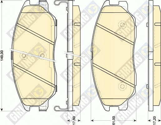 Brake Pad Set, disc brake (6134659)