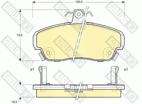 Brake Pad Set, disc brake (6110831)