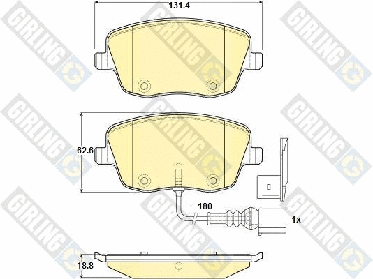 Brake Pad Set, disc brake (6114721)