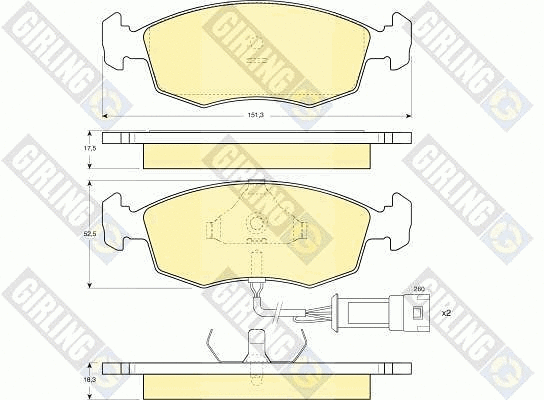 Brake Pad Set, disc brake (6103012)