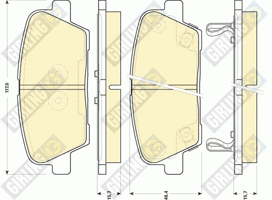 Brake Pad Set, disc brake (6134999)