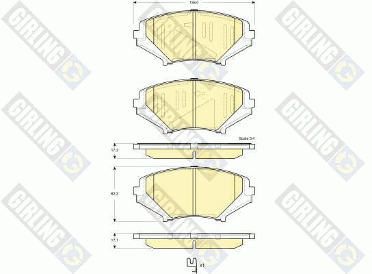 Brake Pad Set, disc brake (6133569)