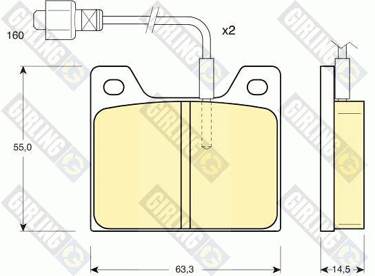 Brake Pad Set, disc brake (6106271)