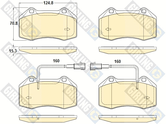 Brake Pad Set, disc brake (6120458)