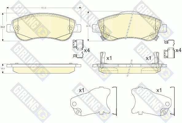 Brake Pad Set, disc brake (6135593)