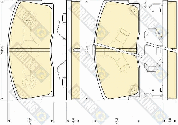 Brake Pad Set, disc brake (6108869)