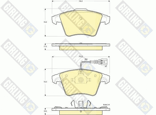 Brake Pad Set, disc brake (6115562)