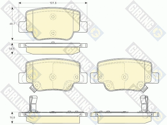 Brake Pad Set, disc brake (6135474)