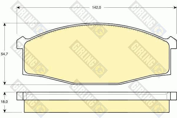 Brake Pad Set, disc brake (6131179)