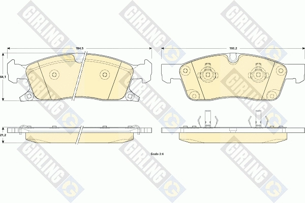 Brake Pad Set, disc brake (6146042)