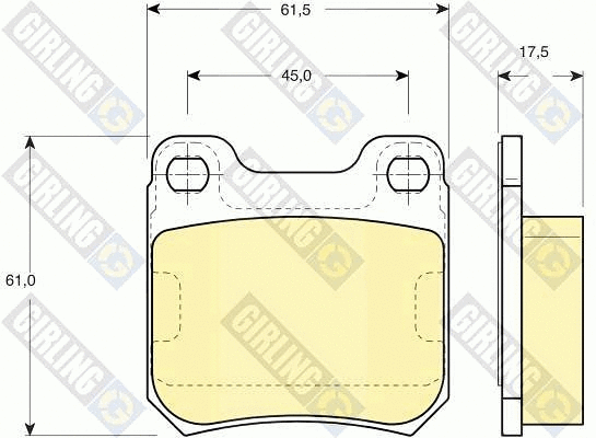 Brake Pad Set, disc brake (6113022)