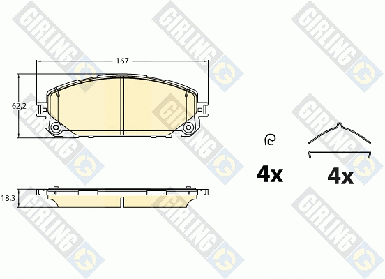 Brake Pad Set, disc brake (6121426)