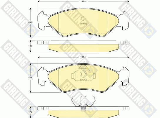 Brake Pad Set, disc brake (6109532)