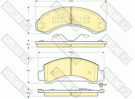 Brake Pad Set, disc brake (6140043)