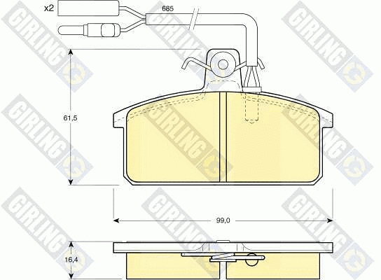 Brake Pad Set, disc brake (6104171)