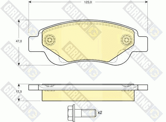 Brake Pad Set, disc brake (6116334)