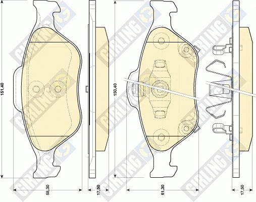 Brake Pad Set, disc brake (6134579)