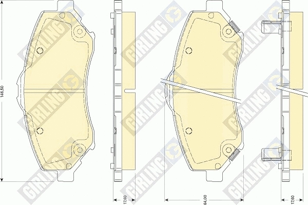 Brake Pad Set, disc brake (6141449)